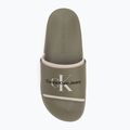 Klapki męskie Calvin Klein YM0YM00361 Slide Rubber Neoprene Monologo mermaid/eggshell 5