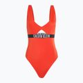 Strój kąpielowy jednoczęściowy damski Calvin Klein KW0KW02746 Intense Power One Piece Fashion Fit flaming chili