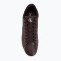 Buty damskie Calvin Klein YW0YW01781 3 Cupsole Laceup PU MG bordeaux/bright white 5