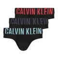 Slipy męskie Calvin Klein 000NB3610A Hip Brief 3 pary black w/ombre blue logo/black w/c