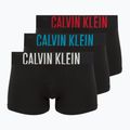 Bokserki męskie Calvin Klein 000NB3608A Trunk 3 pary black w/oatmeal logo/black w/age