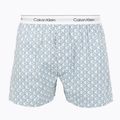 Bokserki Calvin Klein LV00NM2831 Boxer Trad icon cotton emblem chalk/gulf blue