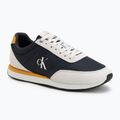 Buty męskie Calvin Klein YM0YM01361 Retro Runner Ess Mix Mat vaporous white/casual bluee/cooling