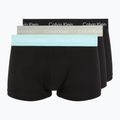 Bokserki męskie Calvin Klein 0000U2664G Low Rise Trunk 3 pary black w plume wb/ black w misty sag