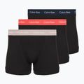 Bokserki męskie Calvin Klein 0000U2662G Trunk 3 pary black w green bloom wb/black w da