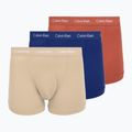 Bokserki męskie Calvin Klein 0000U2662G Trunk 3 pary sodalite blue/redwood/white peppe
