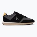 Buty męskie Calvin Klein HM0HM02212 Retro Runner Bans Leather Suede black/iron gate/amber gold 2