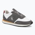 Buty męskie Calvin Klein HM0HM02212 Retro Runner Bans Leather Suede granite gray/white/rhubarb