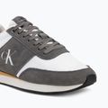 Buty męskie Calvin Klein HM0HM02212 Retro Runner Bans Leather Suede granite gray/white/rhubarb 7