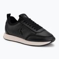 Buty damskie Calvin Klein HW0HW03118 Retro Runner Sock PANL Leather Neo black/crystal grey