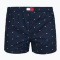 Bokserki męskie Tommy Hilfiger Woven Boxer Print 3 pack chambray flag/carb navy/c navy flag 3