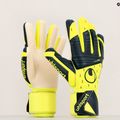 Rękawice bramkarskie dziecięce uhlsport Classic Absolutgrip Hn Pro Jr. neonowe żółte/granatowe/białe 4