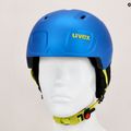Kask narciarski dziecięcy UVEX Manic Pro Jr blue/lime matt 9