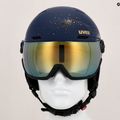 Kask narciarski UVEX Wanted Visor WE polar sparkles/gold matt/mirror gold smoke 11