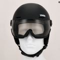 Kask narciarski UVEX Wanted Visor V black matt/variomatc smoke 12
