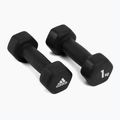 Hantle adidas 2x1 kg czarne ADWT-10001 2