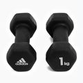Hantle adidas 2x1 kg czarne ADWT-10001 3