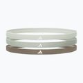 Opaska na głowę adidas Hairbands 3 szt. linen green/silver green/olive