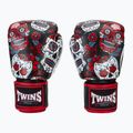 Rękawice bokserskie Twins Special Fancy FBGVL3-53 Skull red/black