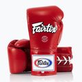 Rękawice bokserskie Fairtex Pro Competition Locked Thumb Leather red 4