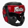 Kask bokserski Fairtex Diagonal Vision Sparring Headguard - Full Head Coverage black/red