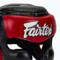 Kask bokserski Fairtex Diagonal Vision Sparring Headguard - Full Head Coverage black/red 4