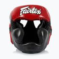 Kask bokserski Fairtex Diagonal Vision Sparring Headguard - Full Head Coverage black/red 2