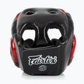 Kask bokserski Fairtex Diagonal Vision Sparring Headguard - Full Head Coverage black/red 3
