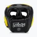 Kask bokserski Fairtex Diagonal Vision Sparring Headguard - Full Head Coverage black/yellow 3