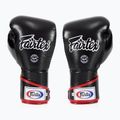 Rękawice bokserskie Fairtex Stylish Angular Sparring - Locked Thumb black/white/red