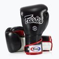 Rękawice bokserskie Fairtex Stylish Angular Sparring - Locked Thumb black/white/red 4
