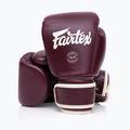 Rękawice bokserskie Fairtex Real Leather Boxing maroon 4
