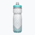 Bidon rowerowy CamelBak Podium Chill 620 ml grey/ teal stripe 2