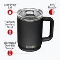 Kubek termiczny CamelBak Thrive Mug Insulated SST 470 ml black 6