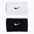 Frotki na nadgarstek Nike Dri-Fit Doublewide Wristbands Home And Away 2 szt. white/black 2