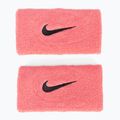 Frotki na nadgarstek Nike Swoosh Doublewide Wristbands 2 szt. pink gaze/oil grey 2