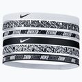 Opaski na głowę Nike Headbands Printed 6 szt. white