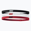 Opaska na głowę Nike Elastic Headbands 2.0 3 szt. black/white/university red