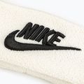 Frotka na głowę Nike Classic Headband Wide Terry white/black 3