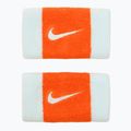 Frotki na nadgarstek Nike Swoosh Doublewide Wristbands 2 szt. glacier blue/safety orange/glacier blue
