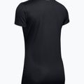 Koszulka treningowa damska Under Armour Tech SSV - Solid black/metallic silver 5