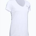 Koszulka treningowa damska Under Armour Tech SSV - Solid white/metallic silver 4