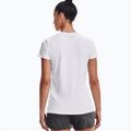 Koszulka treningowa damska Under Armour Tech SSV - Solid white/metallic silver 2