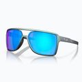 Okulary przeciwsłoneczne Oakley Castel matte silver/blue colorshift/prizm sapphire