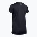 Koszulka treningowa damska Under Armour Tech SSC - Solid black/metallic silver 2