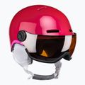 Kask narciarski dziecięcy Salomon Grom Visor Jr glossy pink/tonic orange
