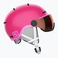 Kask narciarski dziecięcy Salomon Grom Visor Jr glossy pink/tonic orange 8