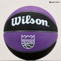 Piłka do koszykówki Wilson NBA Team Tribute Sacramento Kings violet rozmiar 7 5