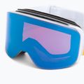 Gogle narciarskie Red Bull SPECT Magnetron Slick shiny silver/white/red blue mirror/dusk blue snow 5