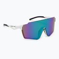 Okulary przeciwsłoneczne Red Bull SPECT Stun shiny white/smoke with purple-green mirror